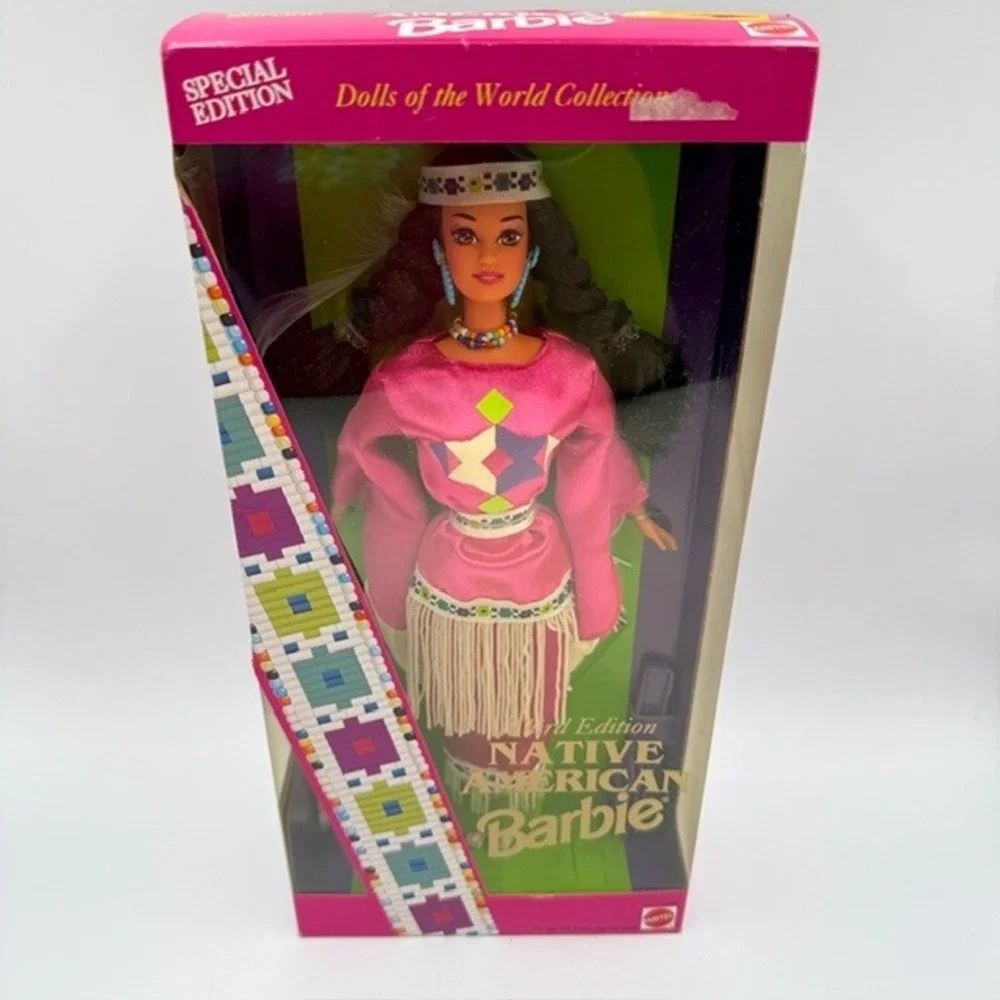 Native American Barbie Dolls of the World 3rd Edition 1993 Mattel 12699 Pink New